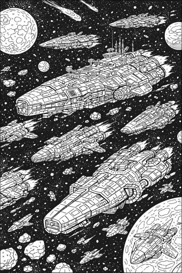 Black Hole, free printable coloring page