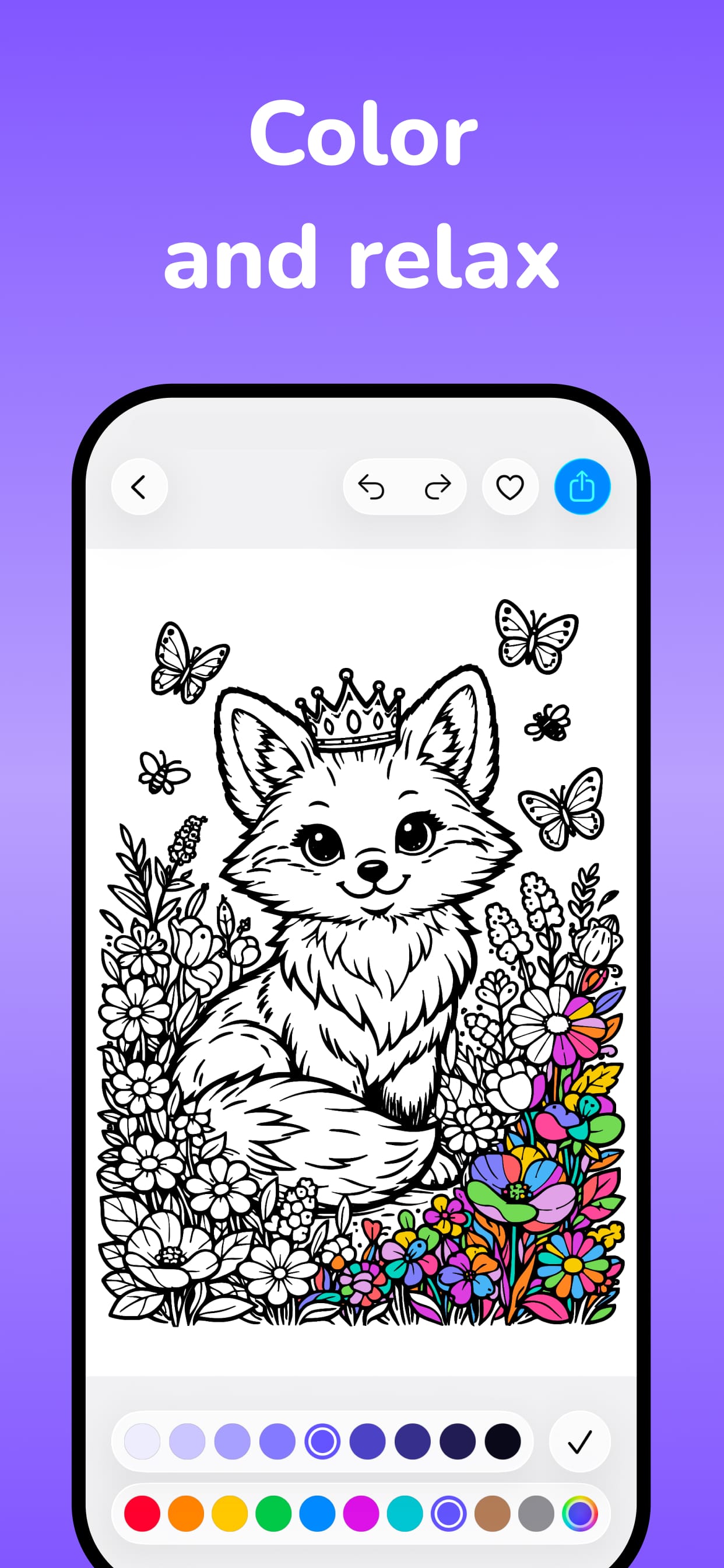 Color and relax in the ColorFilla app