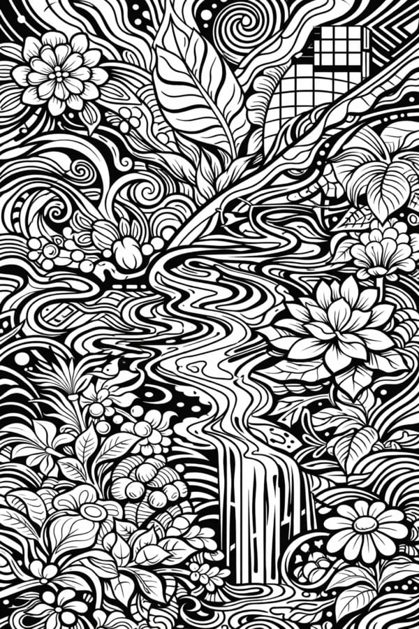 Garden Cottage, free printable coloring page from ColorFilla