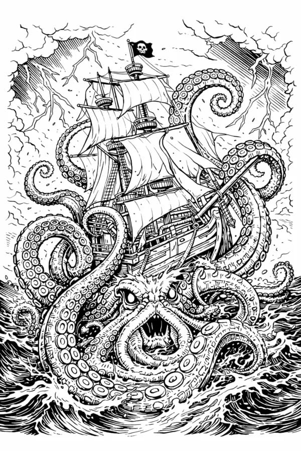 Jade Serpent, free printable coloring page from ColorFilla